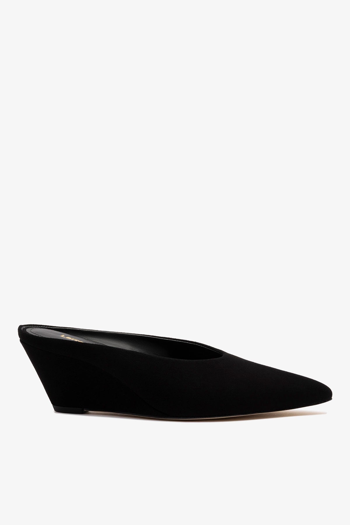 Loulou Mule Black Suede - Larroude