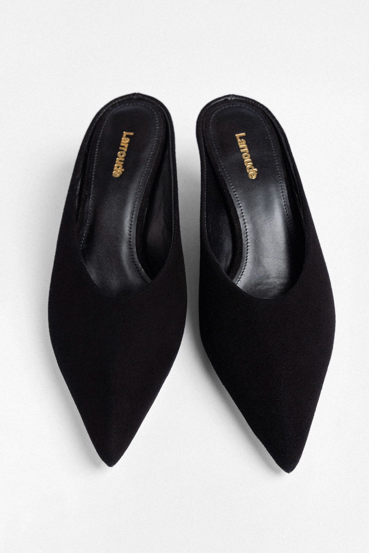 Loulou Mule Black Suede - Larroude