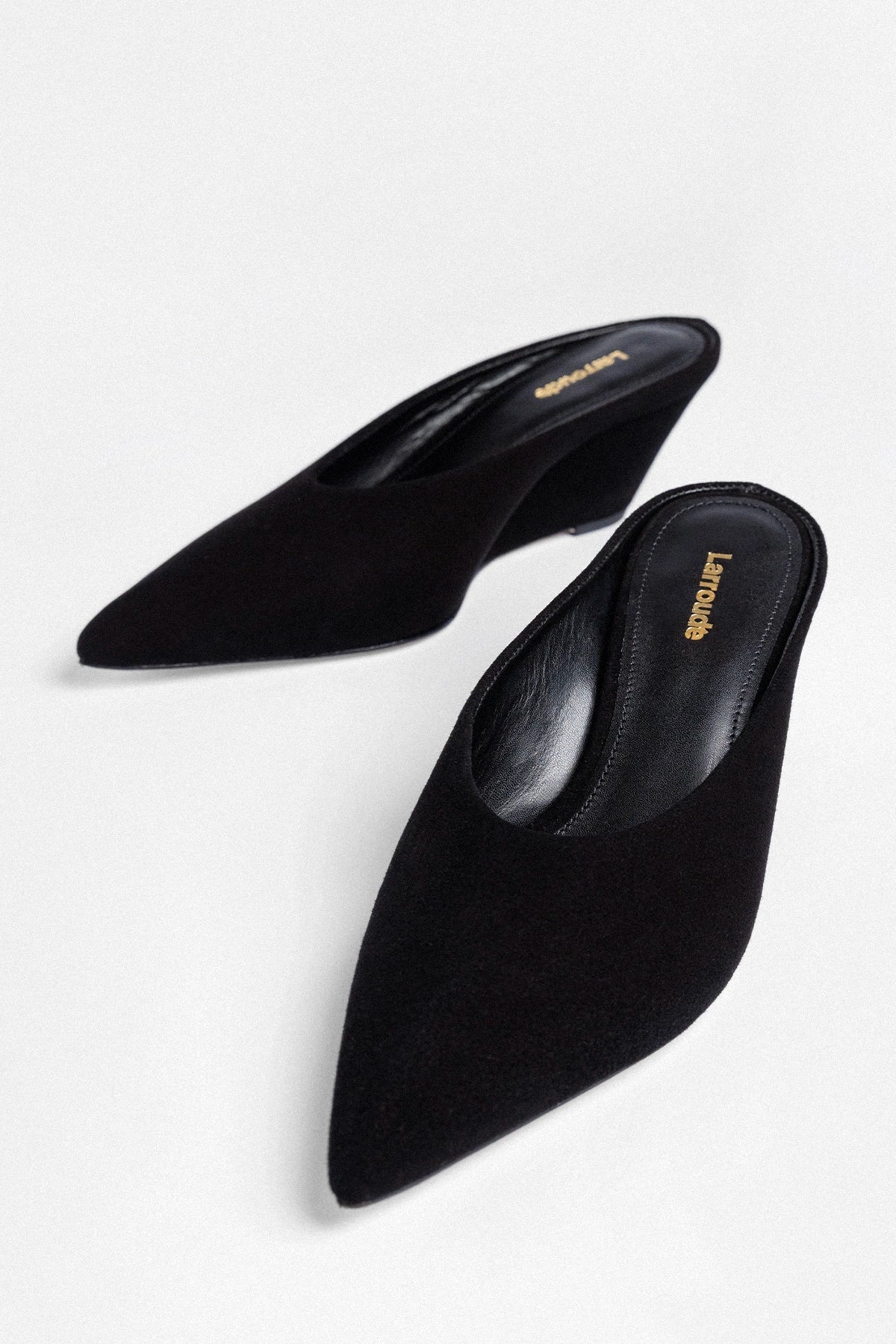 Loulou Mule Black Suede - Larroude