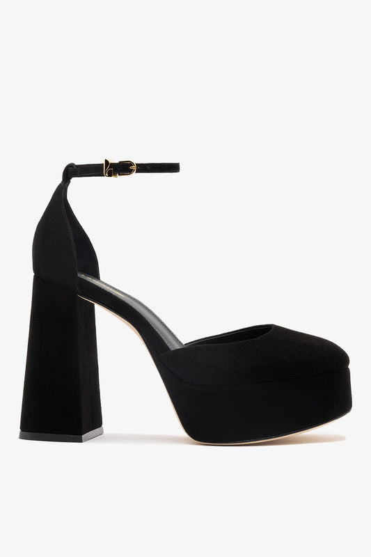Ari Pump In Black Suede - Larroude