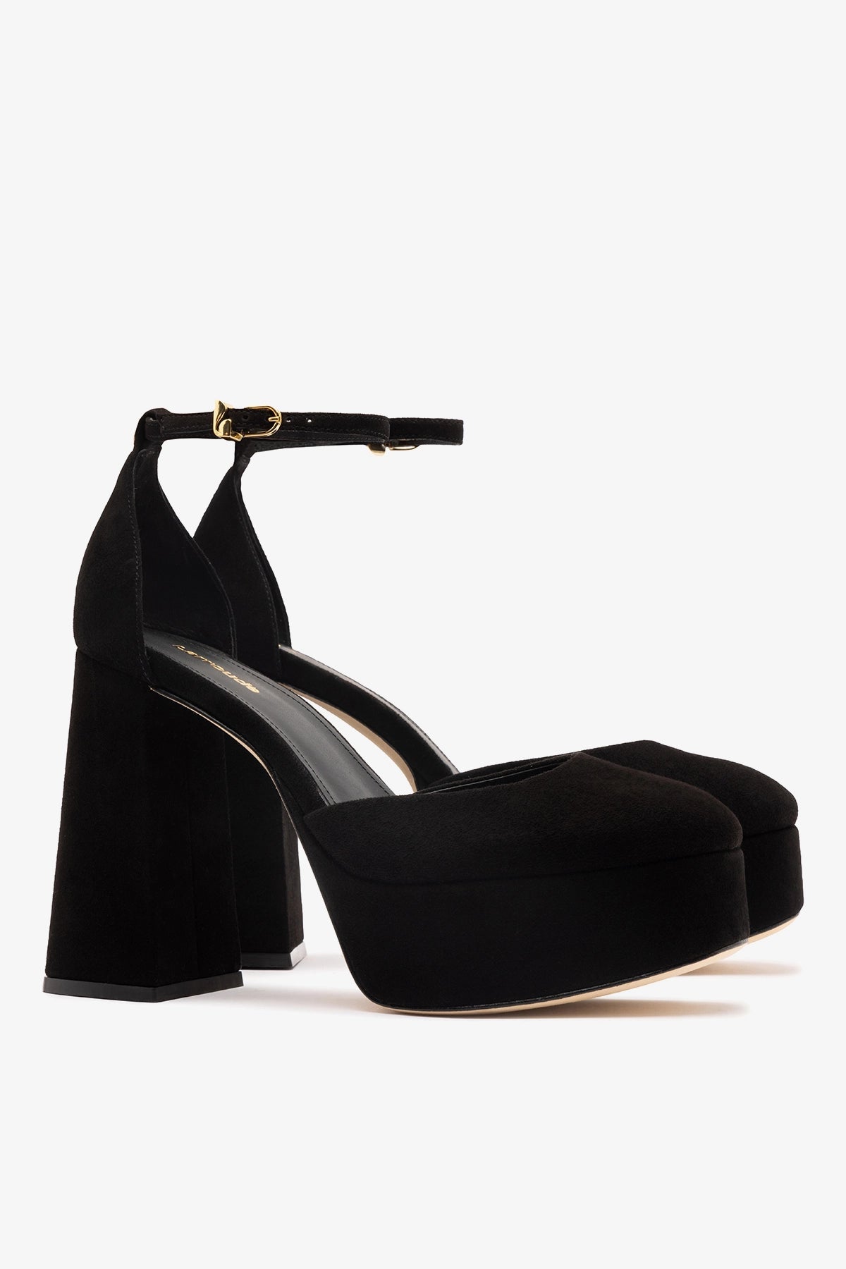 Ari Pump In Black Suede - Larroude