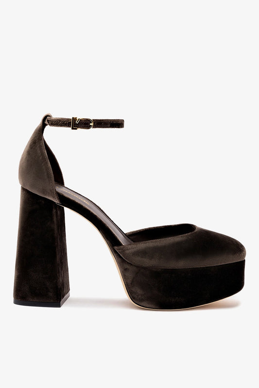 Ari Pump In Expresso Velvet - Larroude