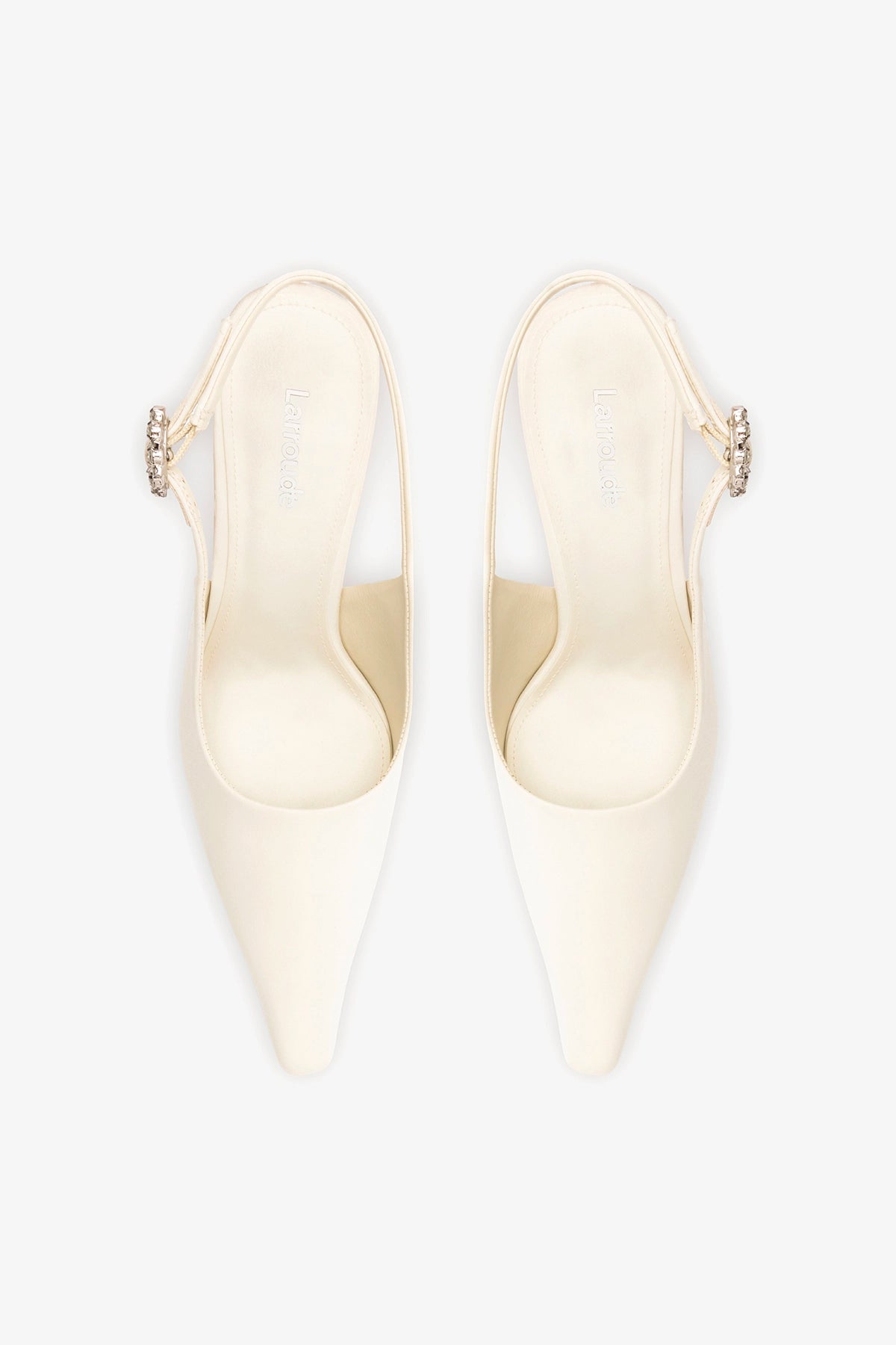 Carine Pump White Satin - Larroude