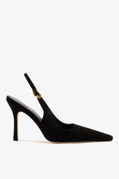 Carine Pump In Black Leather - Larroude
