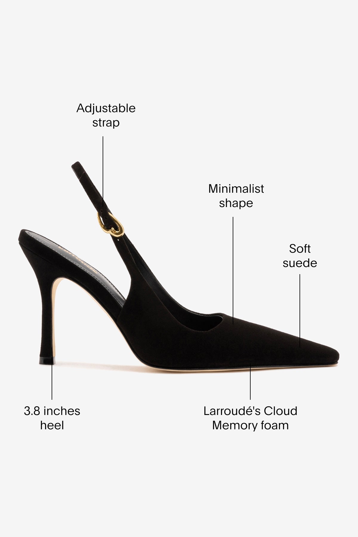 Carine Pump In Black Leather - Larroude