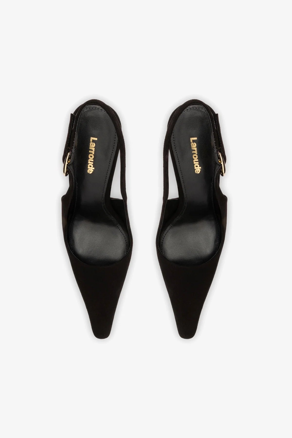 Carine Pump In Black Leather - Larroude