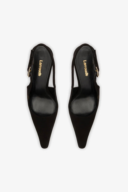Carine Pump In Black Leather - Larroude