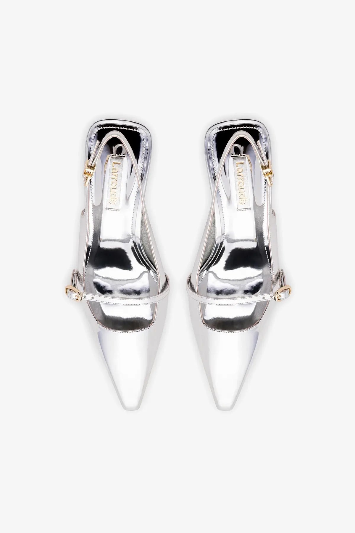 Ines Pump In Silver Specchio - Larroude