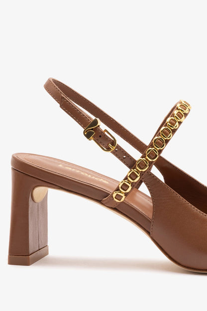 Georgina Milanina Pump In Caramel Leather - Larroude