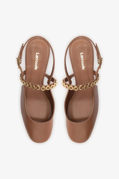 Georgina Milanina Pump In Caramel Leather - Larroude
