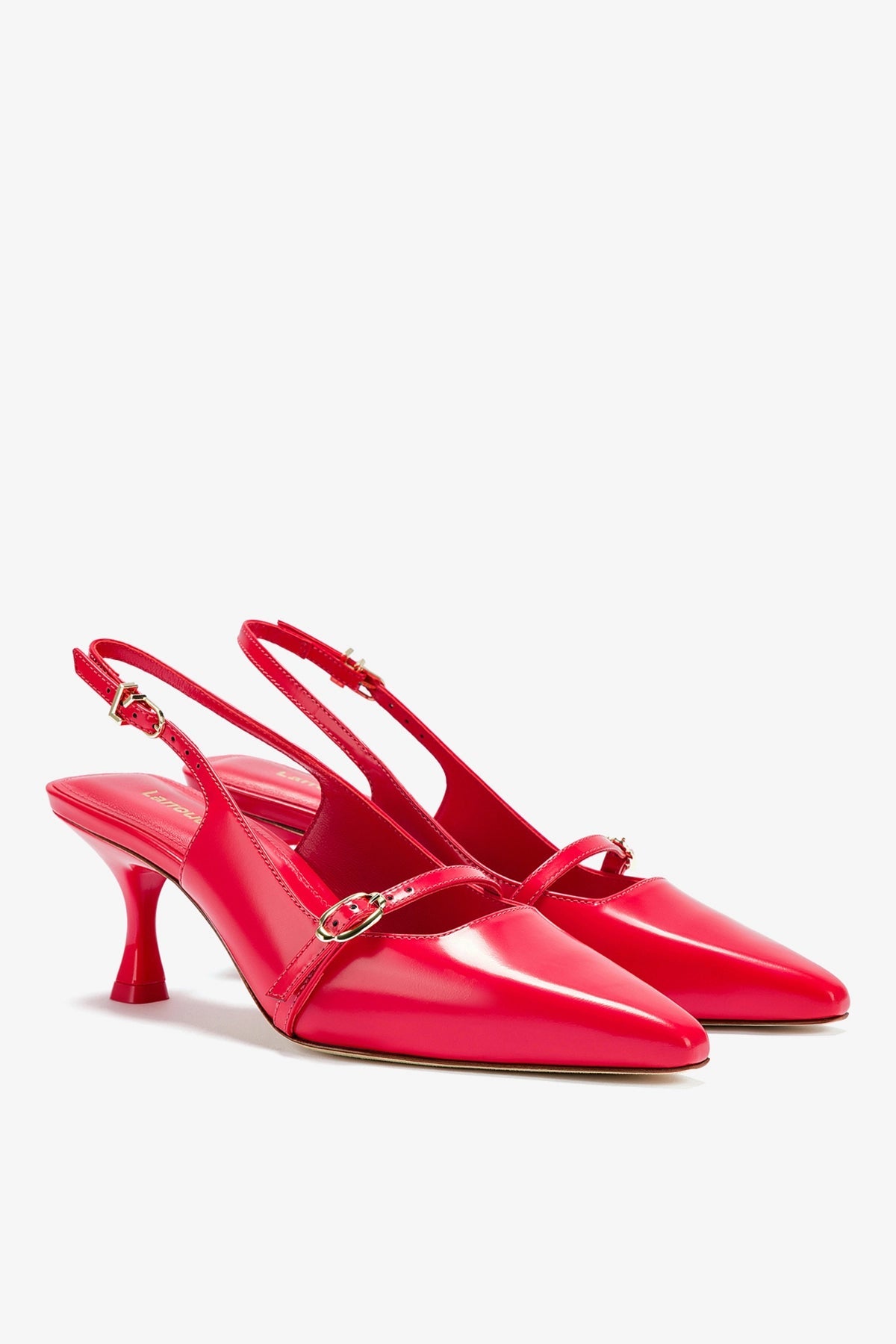 Ines Pump In Scarlet Leather - Larroude