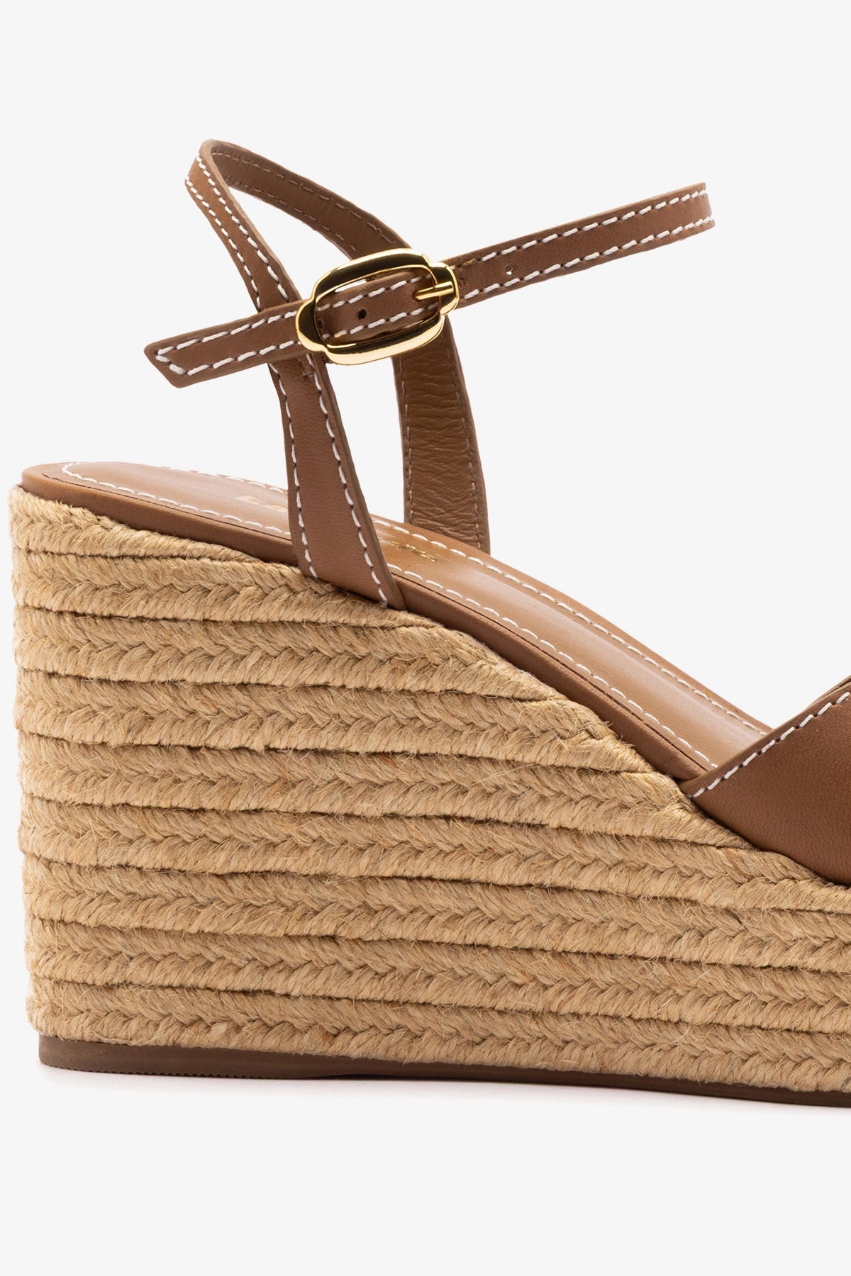 Bianca Espadrille Sandal Caramel Leather - Larroude