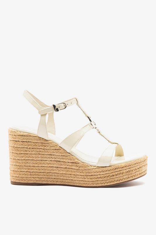 Hana Espadrille Sandal Ivory Leather - Larroude