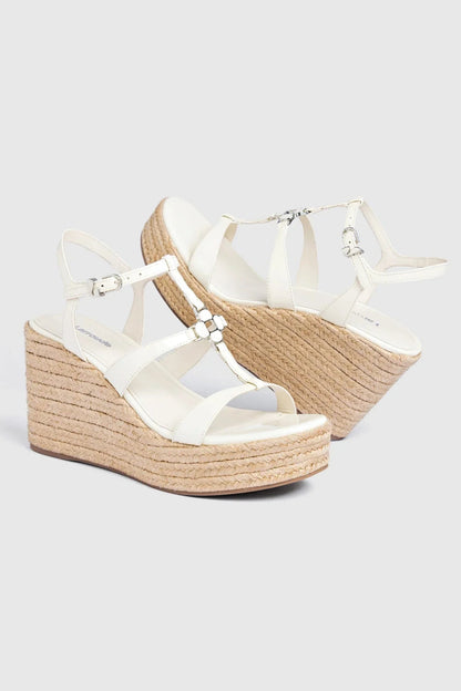 Hana Espadrille Sandal Ivory Leather - Larroude