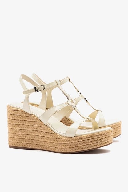Hana Espadrille Sandal Ivory Leather - Larroude