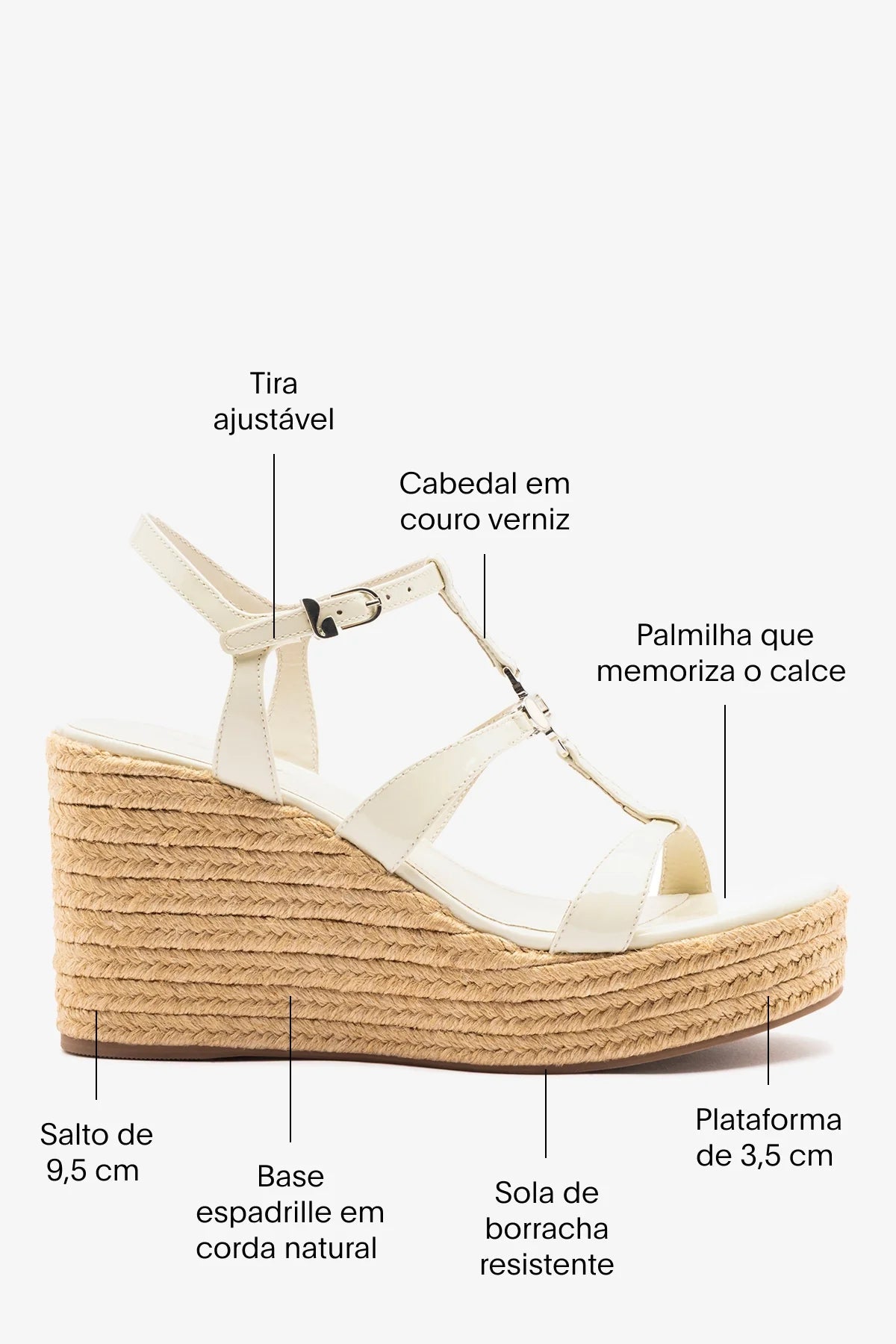 Hana Espadrille Sandal Ivory Leather - Larroude