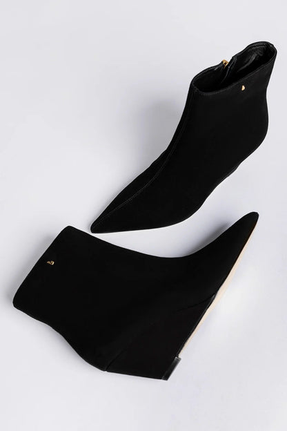 Loulou Boot Black Suede - Larroude