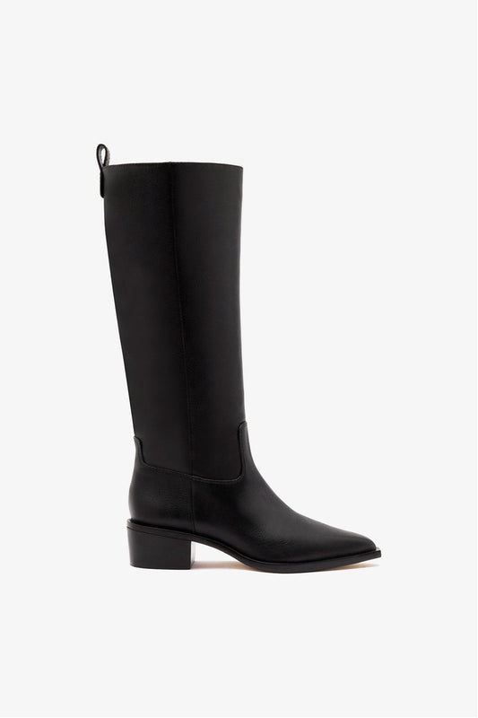 Florencia Boot In Black Leather - Larroude
