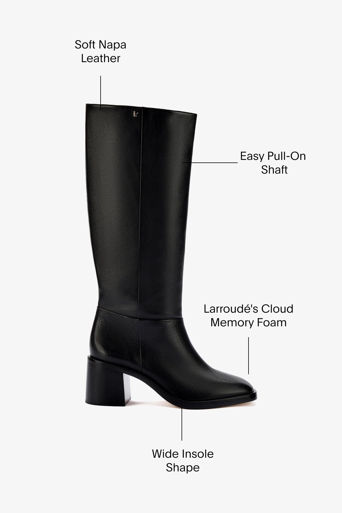 Ricky Boot In Black Leather - Larroude