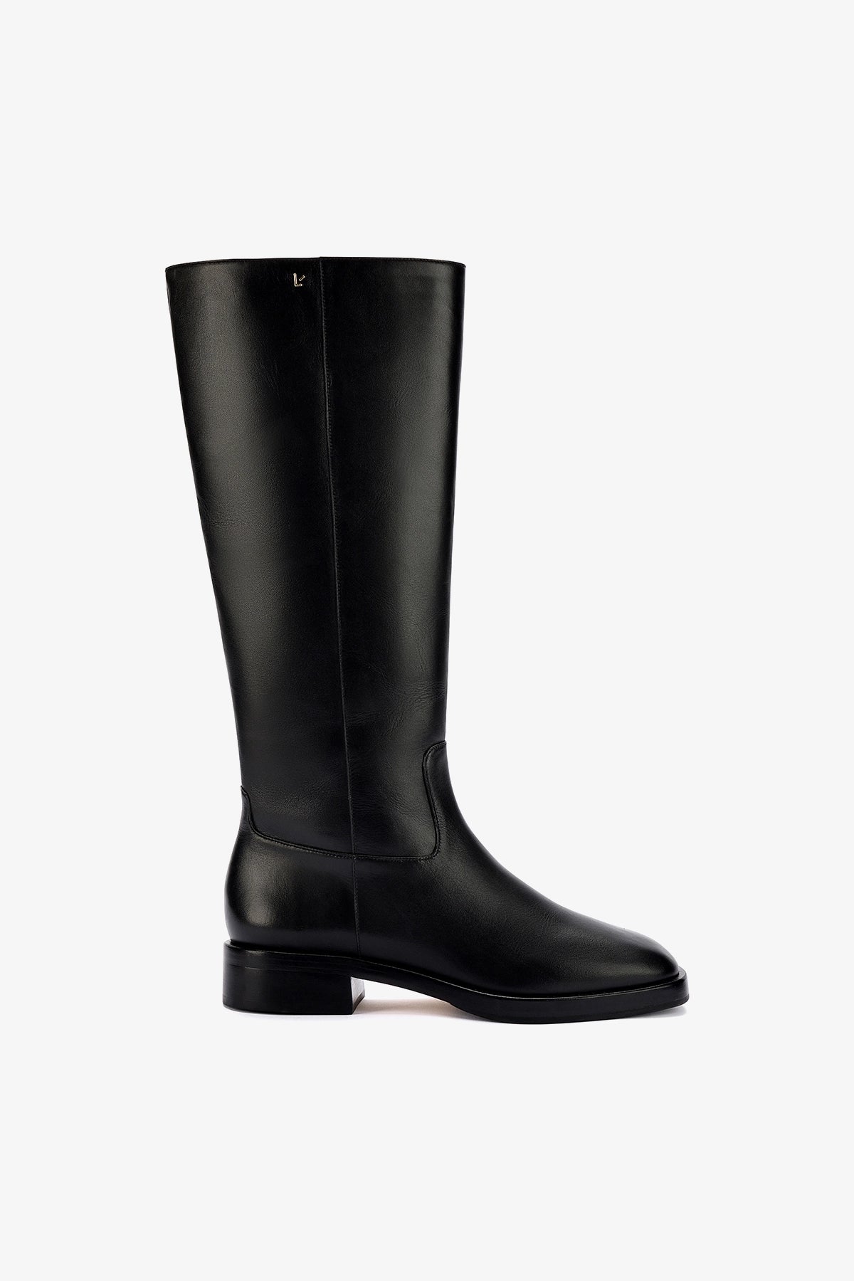 Anne Boot In Black Leather - Larroude
