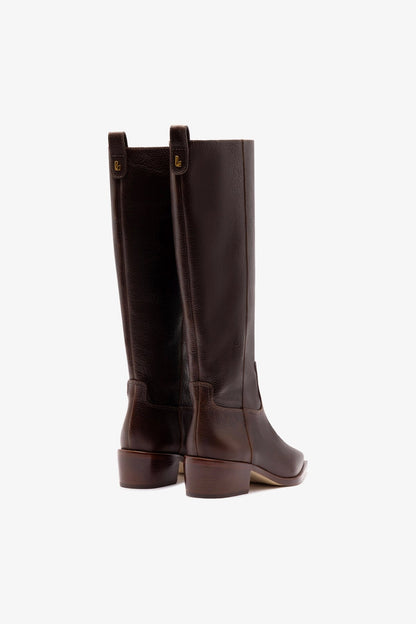 Florencia Boot In Brown Leather - Larroude