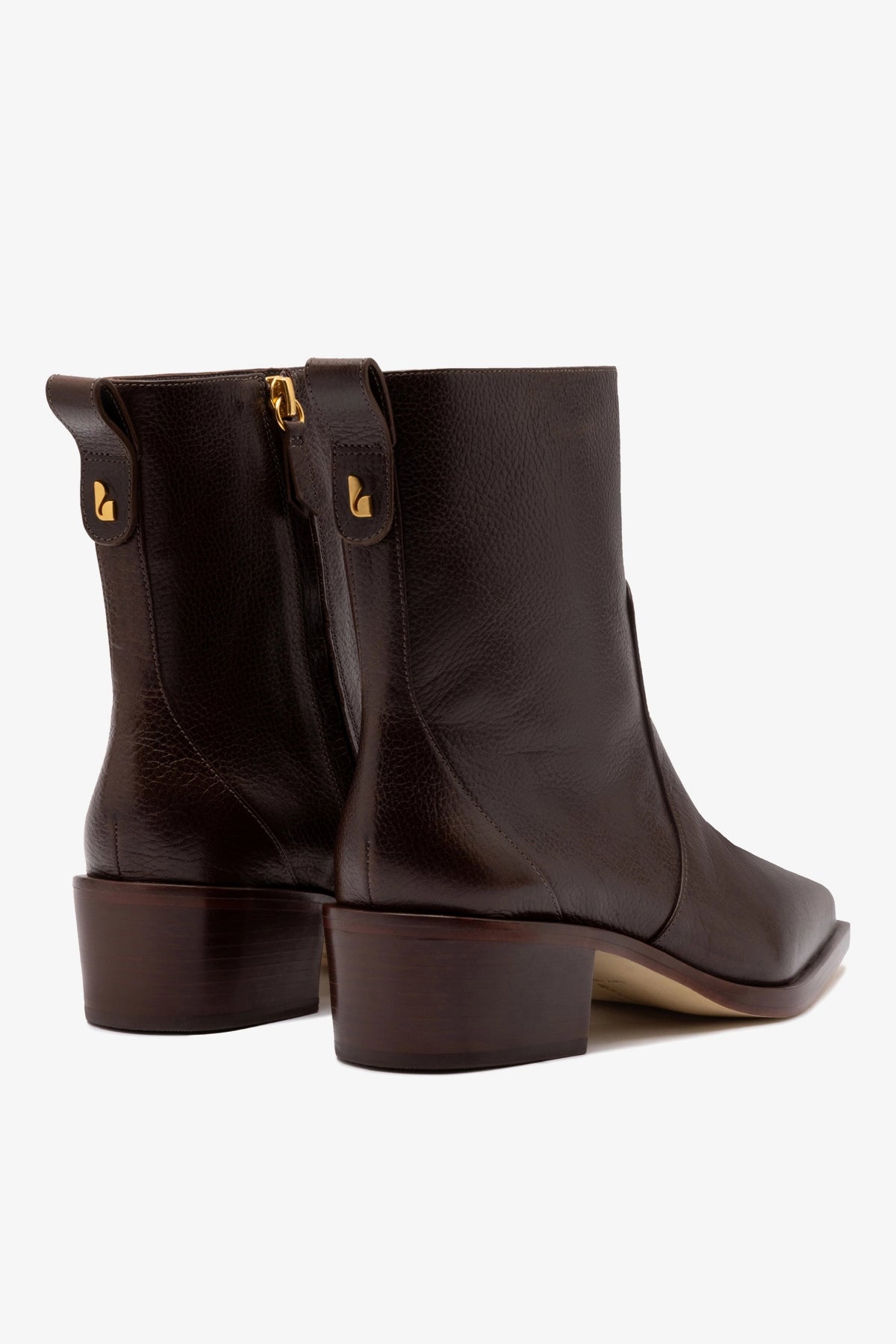 Florencia Low Boot In Brown Leather - Larroude