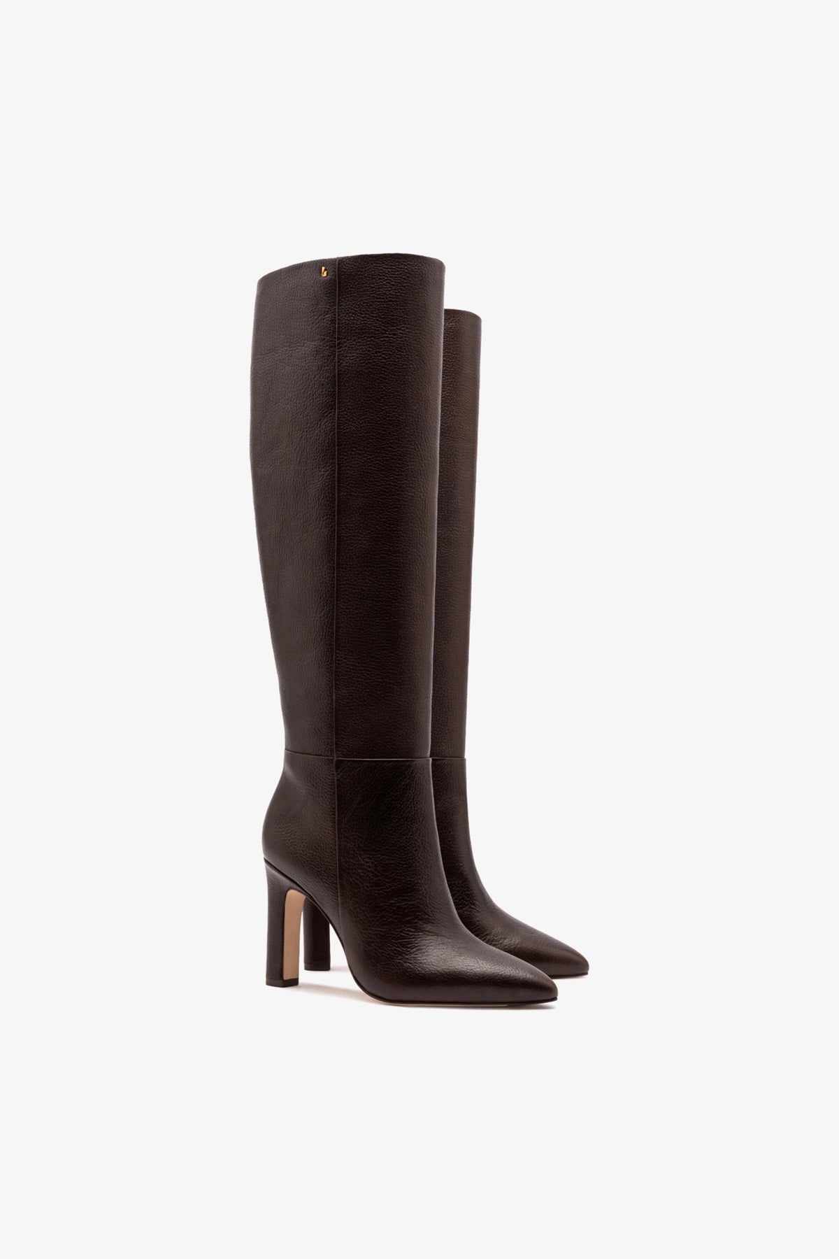 Cindy Hi Boot In Brown Leather - Larroude