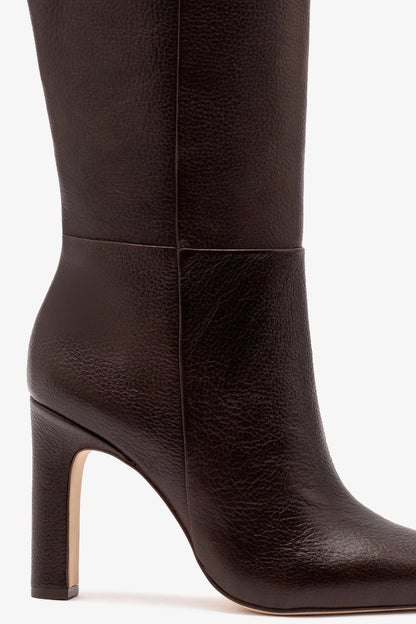 Cindy Hi Boot In Brown Leather - Larroude