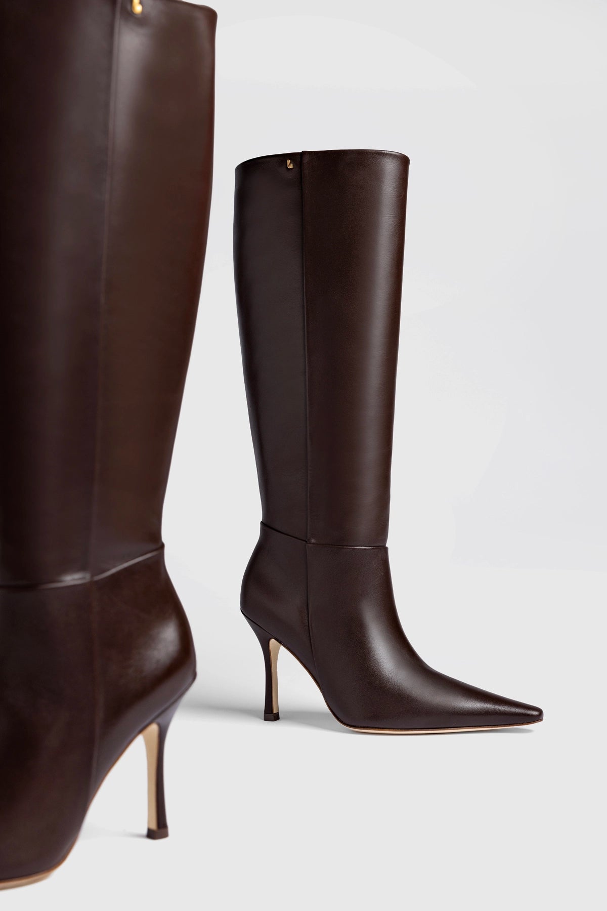 Carine Boot In Brown Leather - Larroude