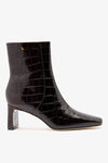 Dark Croco Embossed Leather
