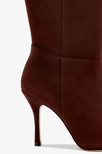 Kate Boot In Brown Suede - Larroude