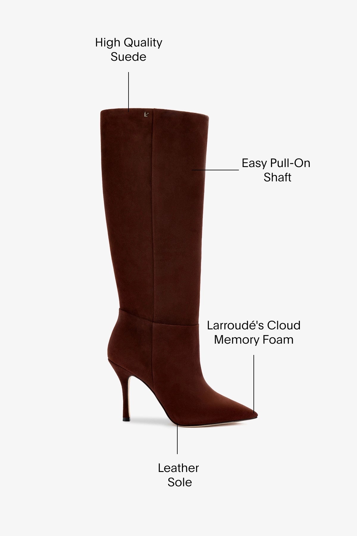 Kate Boot In Brown Suede - Larroude