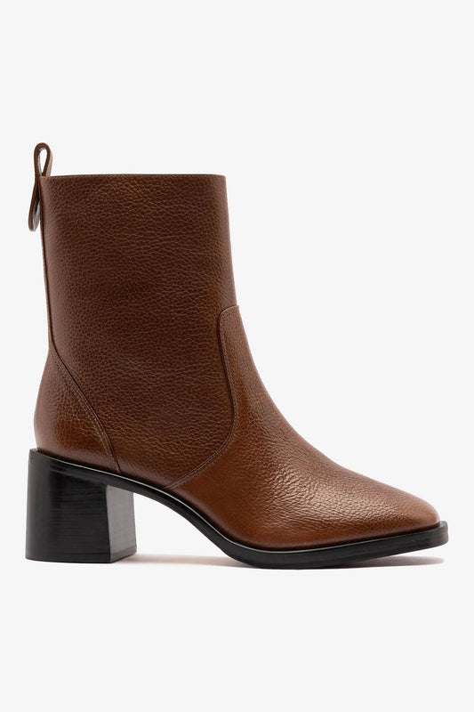 Mini Ricky Boot Burnt Umber Leather - Larroude