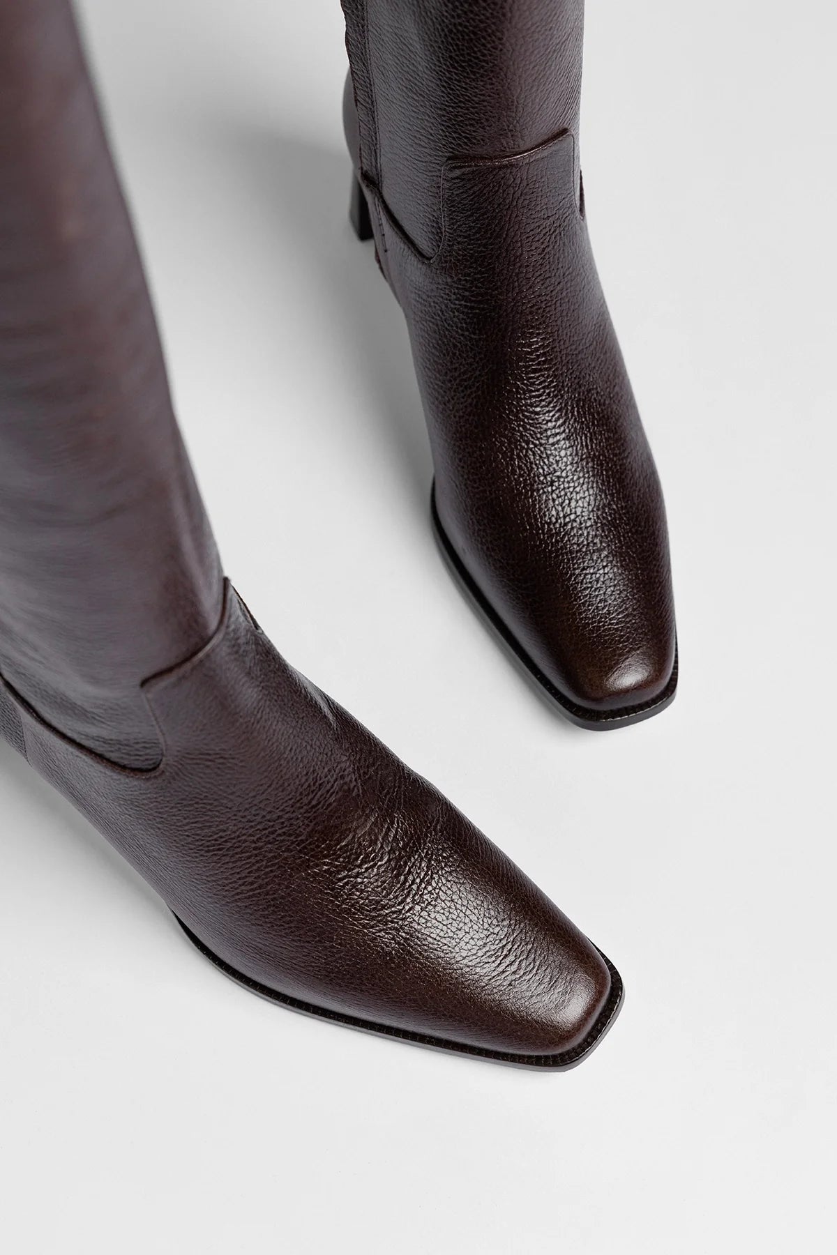 Alexis Boot Brown Leather - Larroude