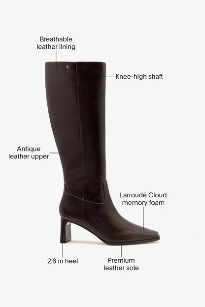 Alexis Boot Brown Leather - Larroude