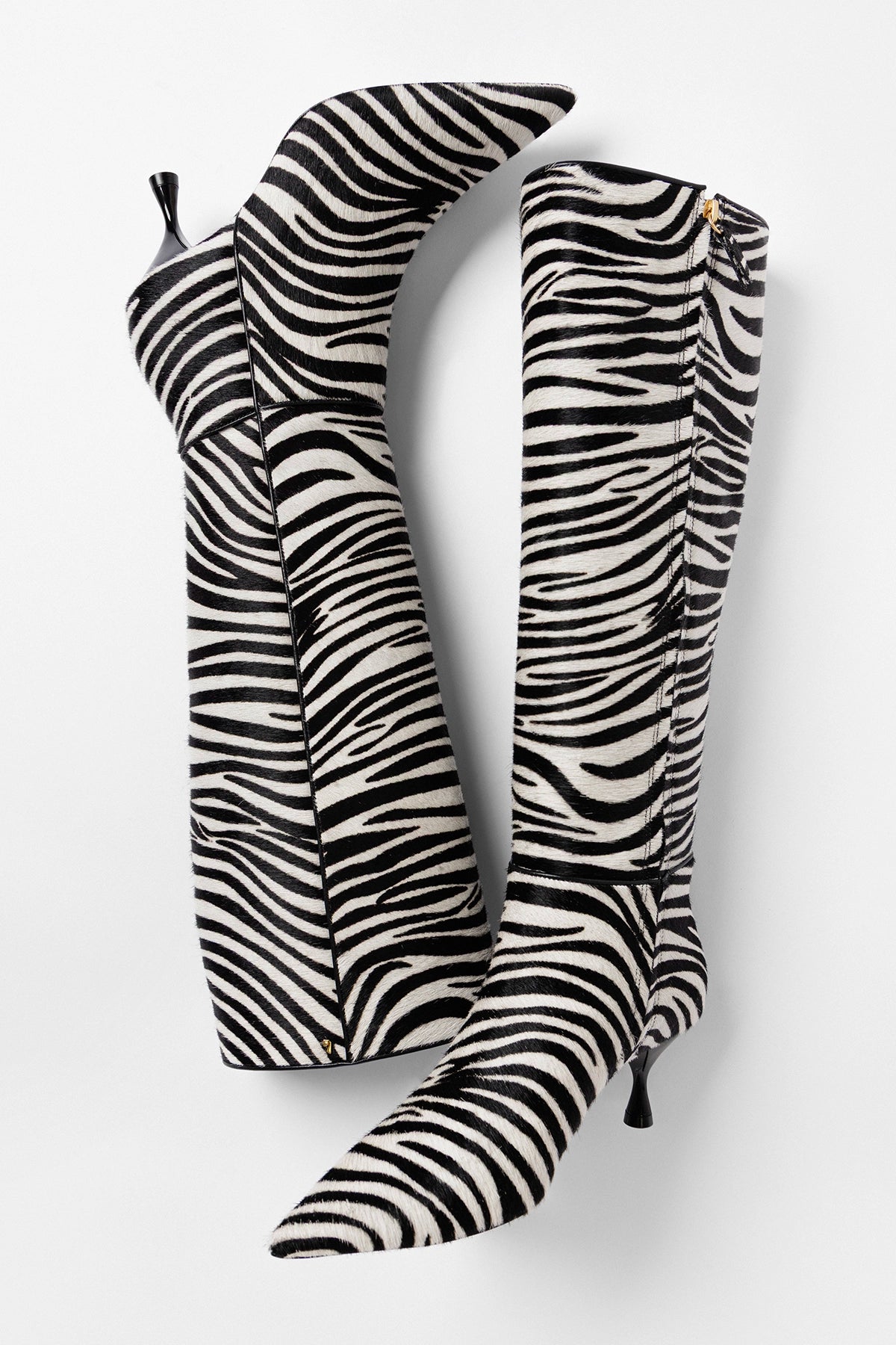 Georgia Boot Zebra Hair Leather - Larroude