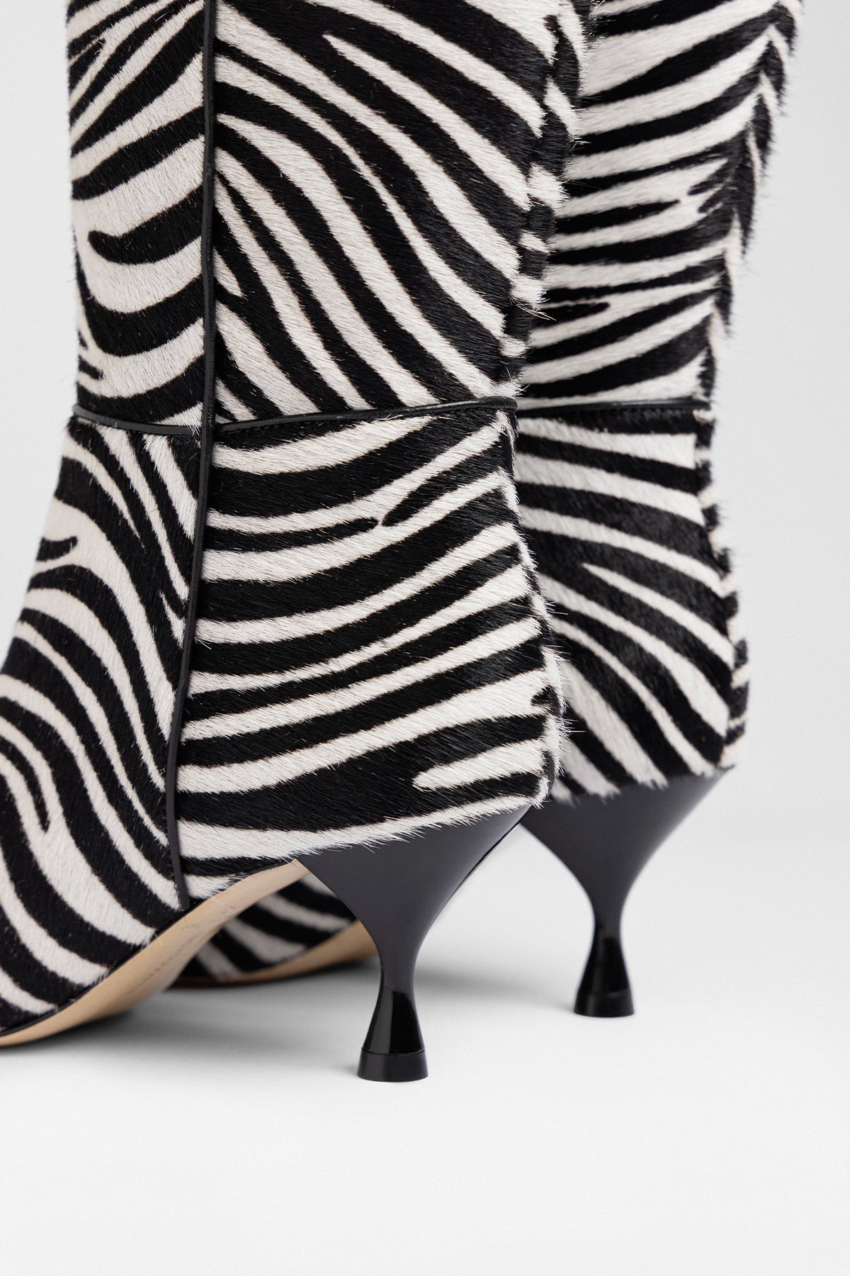 Georgia Boot Zebra Hair Leather - Larroude