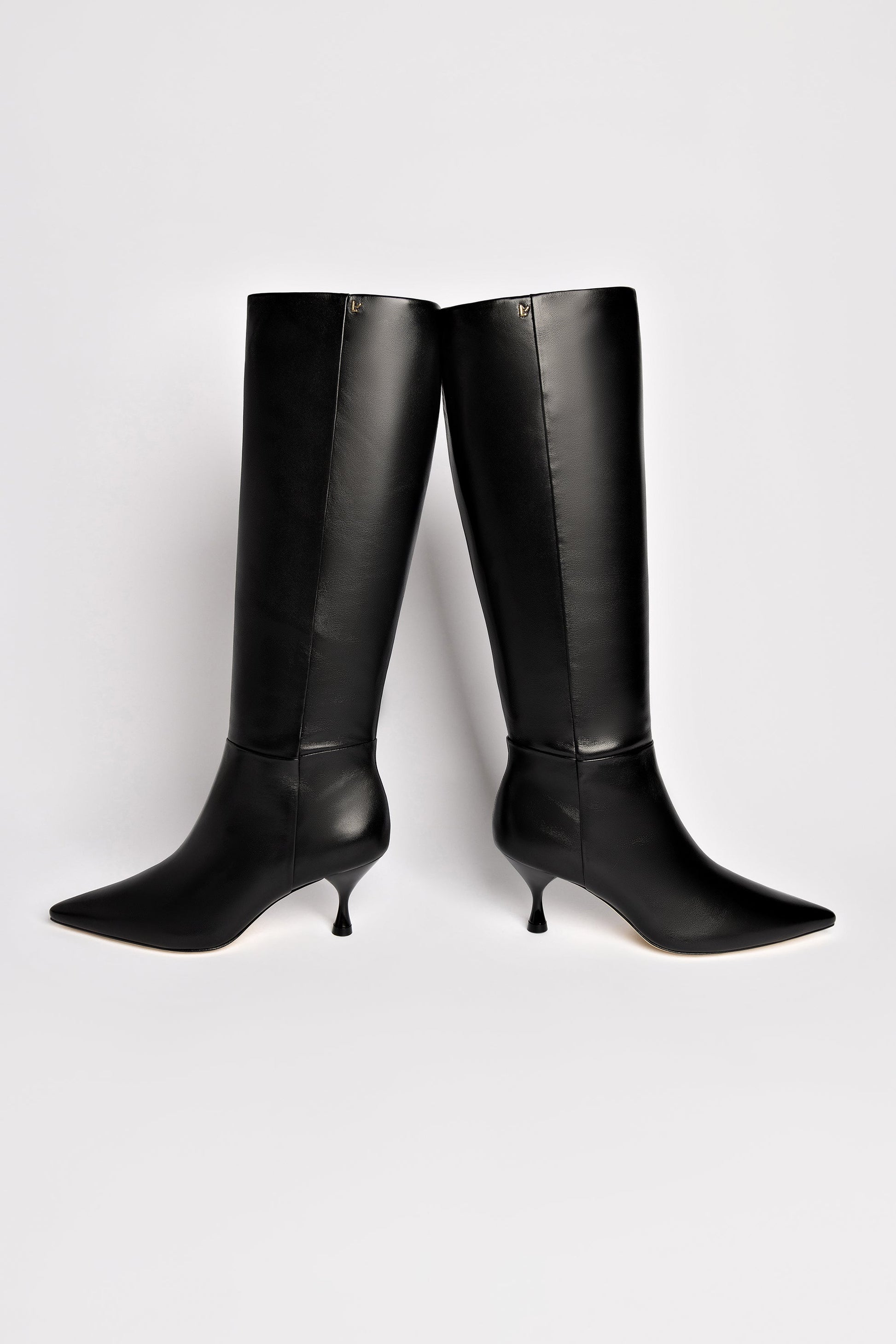 Georgia Boot In Black Leather - Larroude