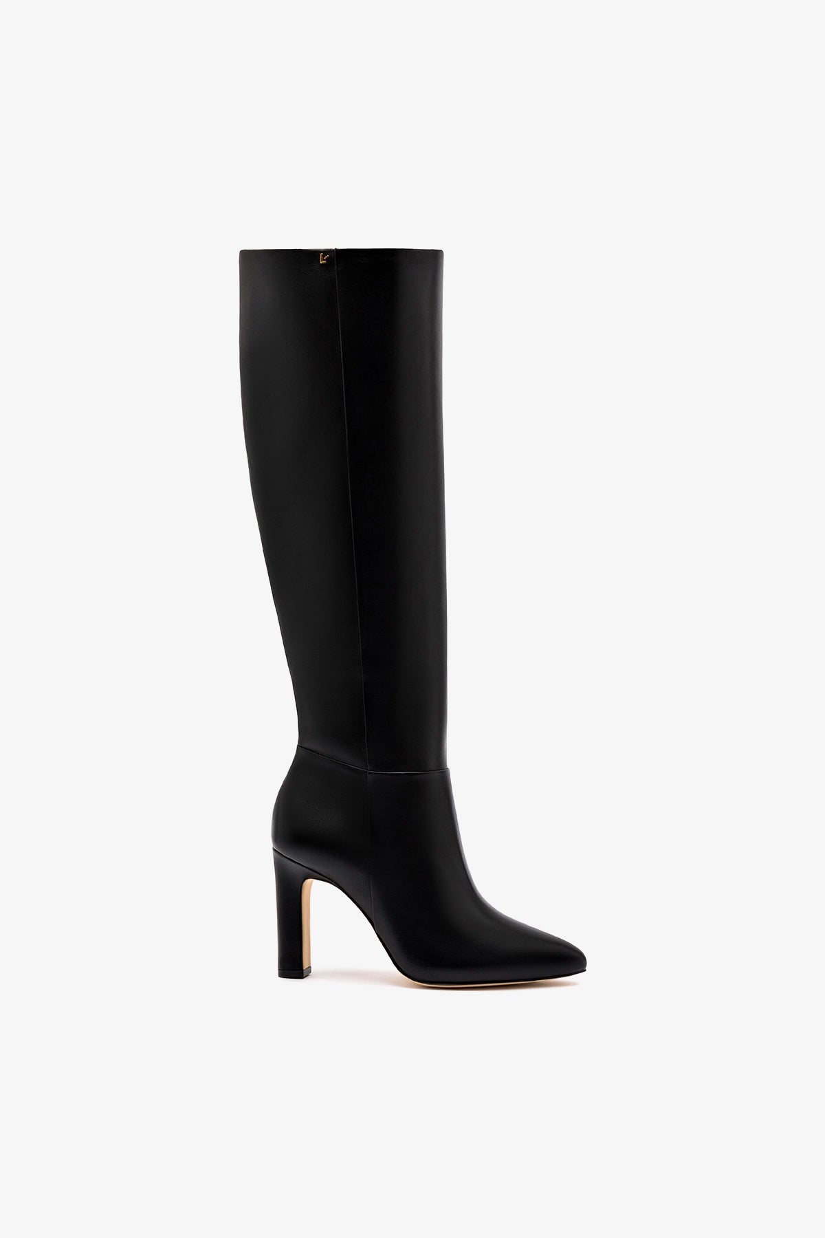 Cindy Hi Boot In Black Leather - Larroude