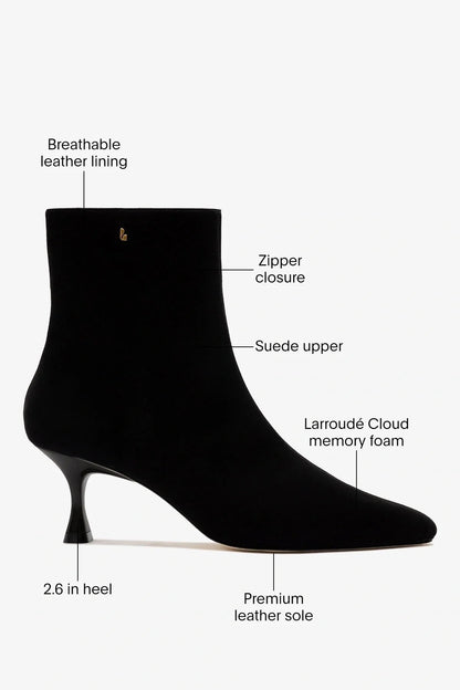 Ines Boot Black Suede - Larroude
