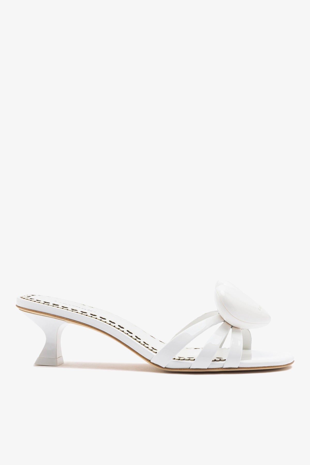 Amore Mule White Patent Leather - Larroude