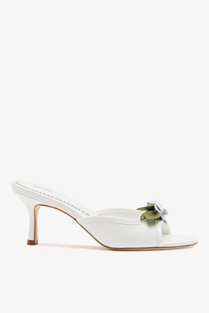 Juliette Mule White Leather - Larroude
