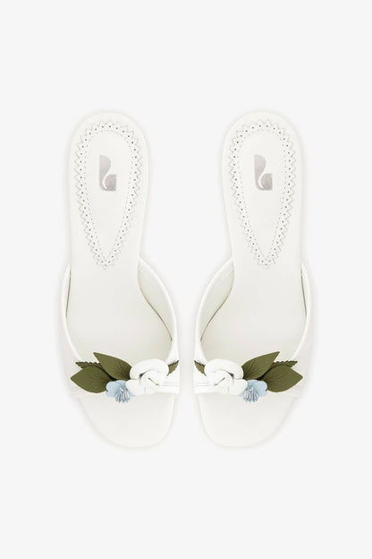 Juliette Mule White Leather - Larroude