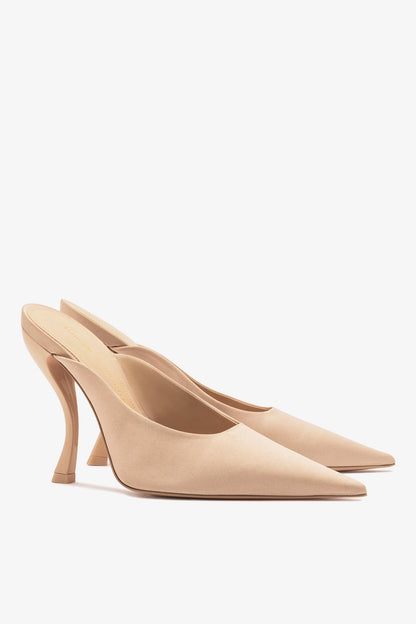 Larroudé x Nicolò B.: Inna Mule Sand Satin - Larroude