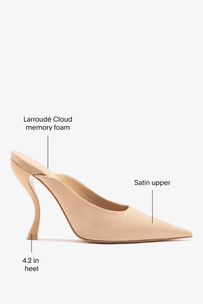 Larroudé x Nicolò B.: Inna Mule Sand Satin - Larroude