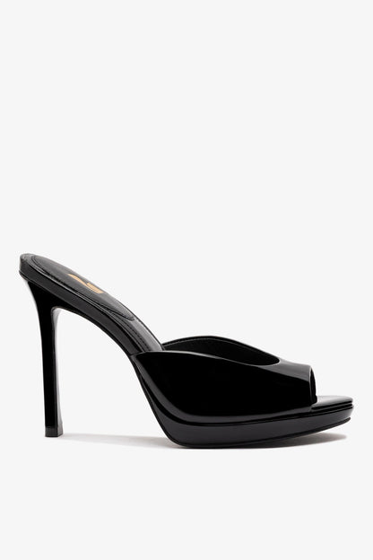 Jasmine Platform Mule Black Patent Leather - Larroude