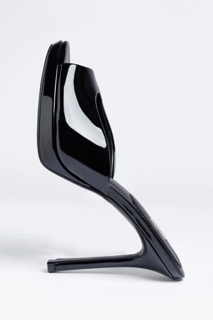 Jasmine Platform Mule Black Patent Leather - Larroude