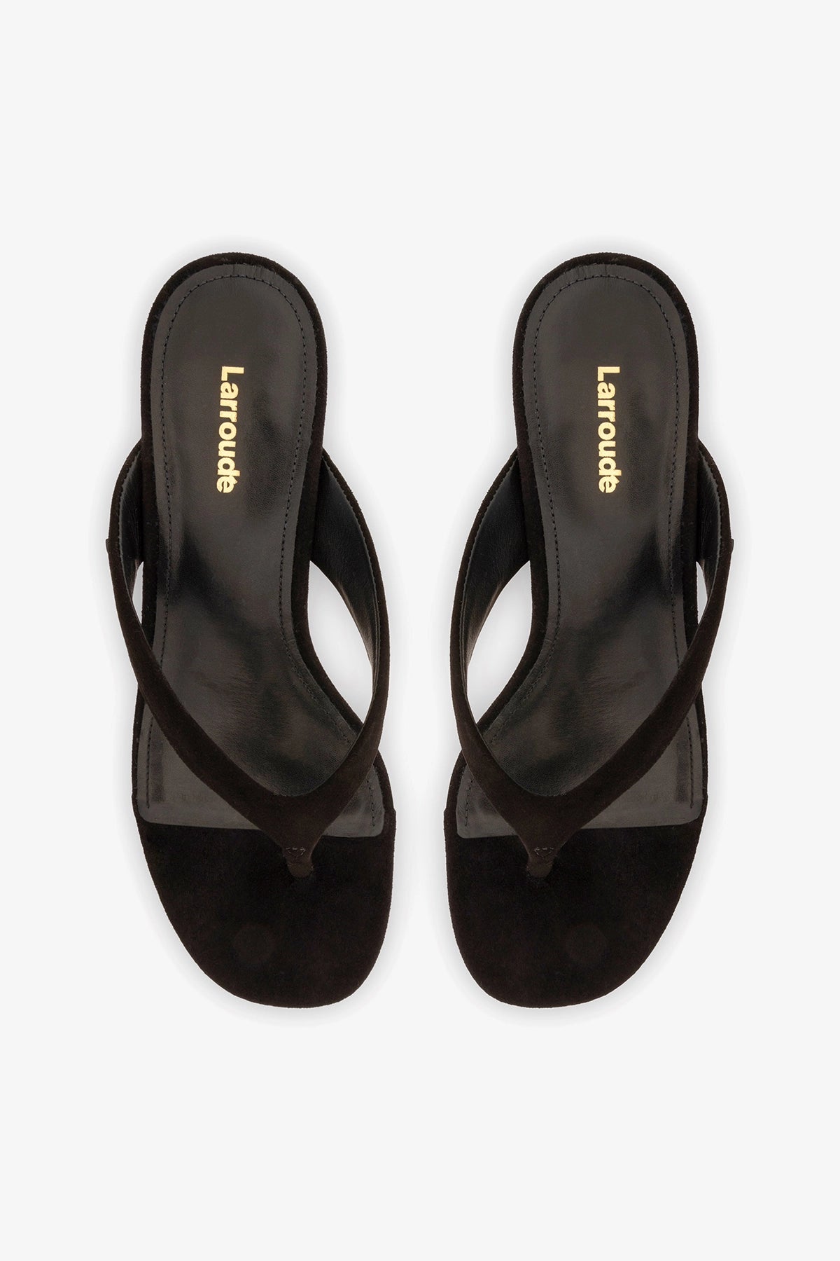 Gaia Low In Black Leather - Larroude