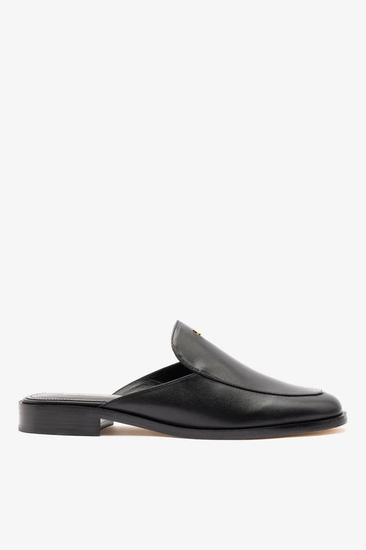 Margaux Mule Black Leather - Larroude
