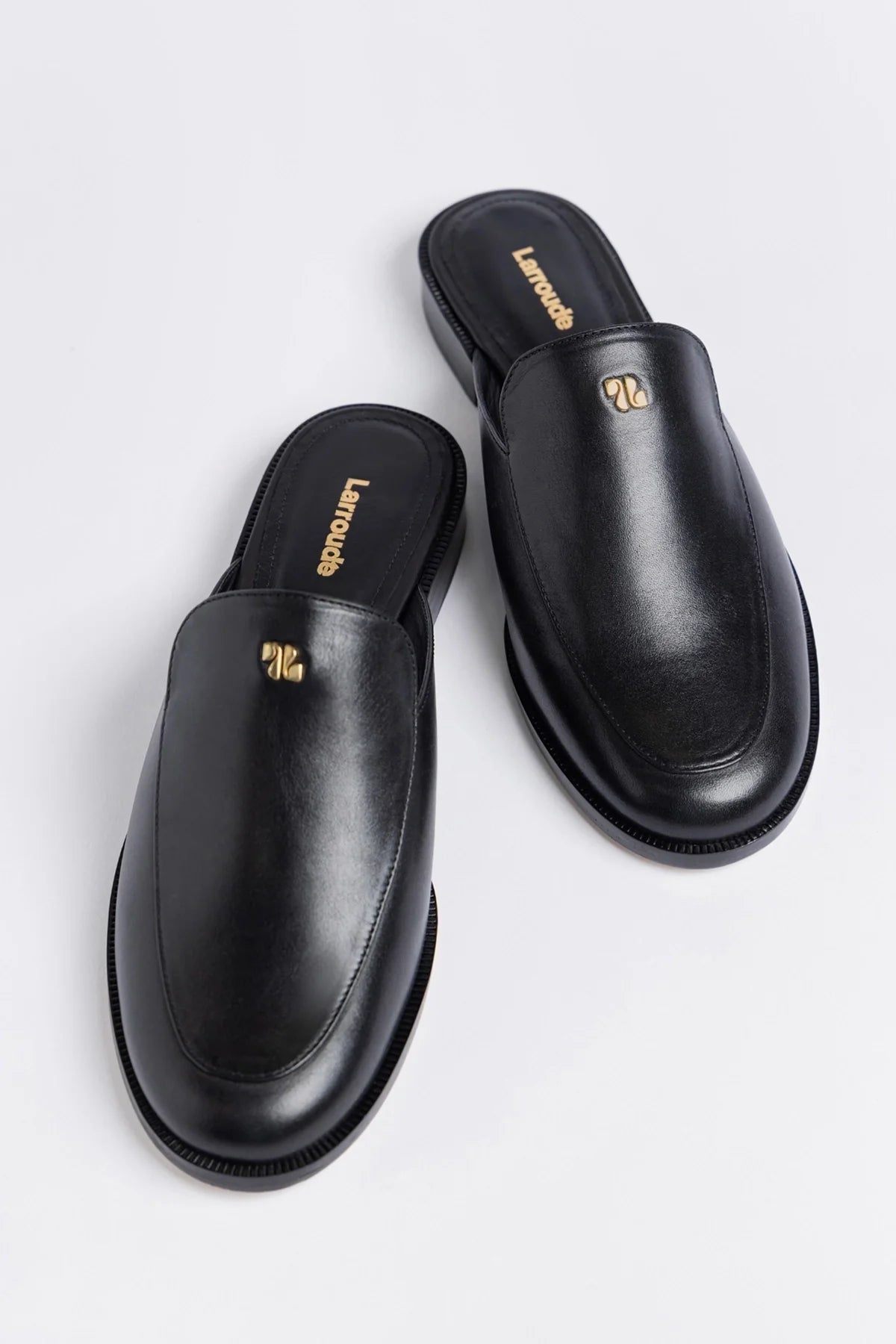 Margaux Mule Black Leather - Larroude